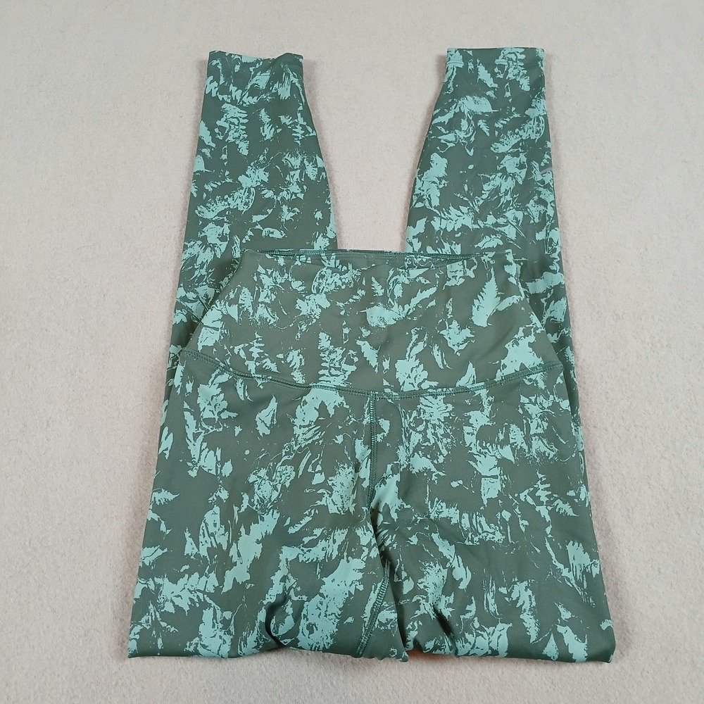 NWT Nike One Dri-Fit High-Waisted 7/8 Size XS Women's Green Printed Leggings‎